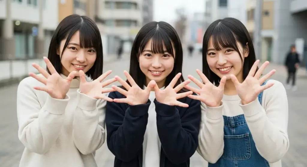 女性　井戸端会議　複数