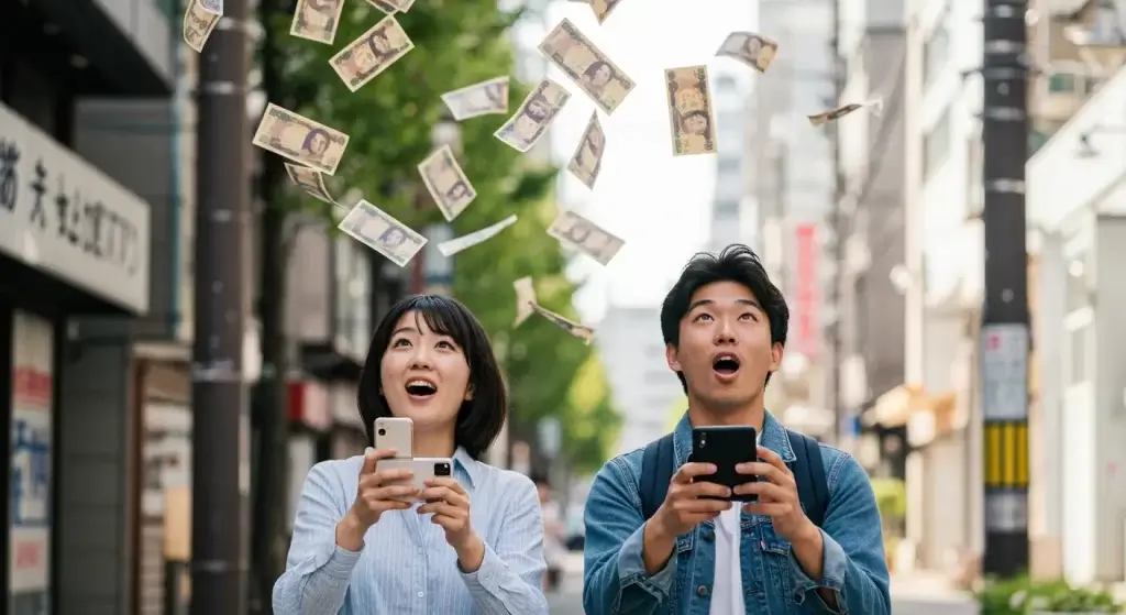 男性　女性　スマホ　お金