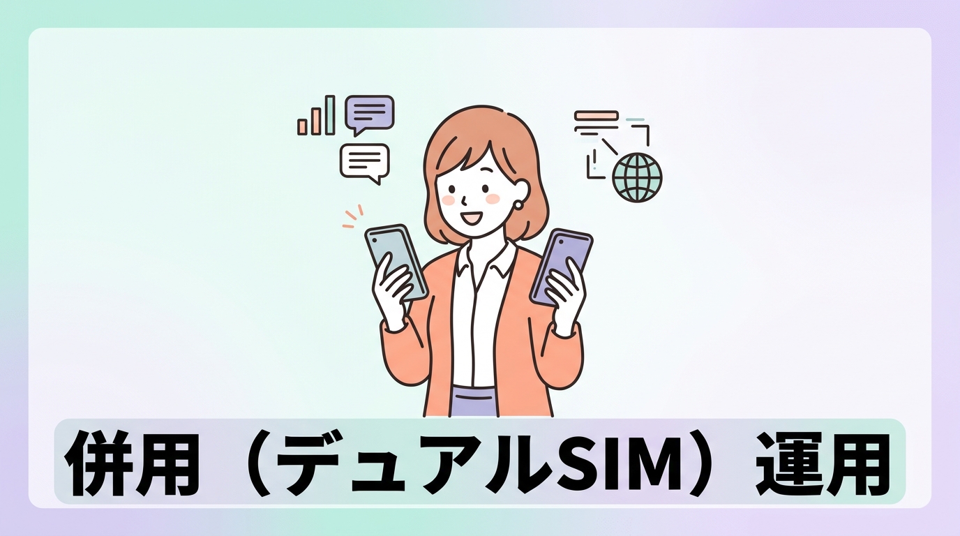 併用(デュアルSIM)運用のメリット3つ